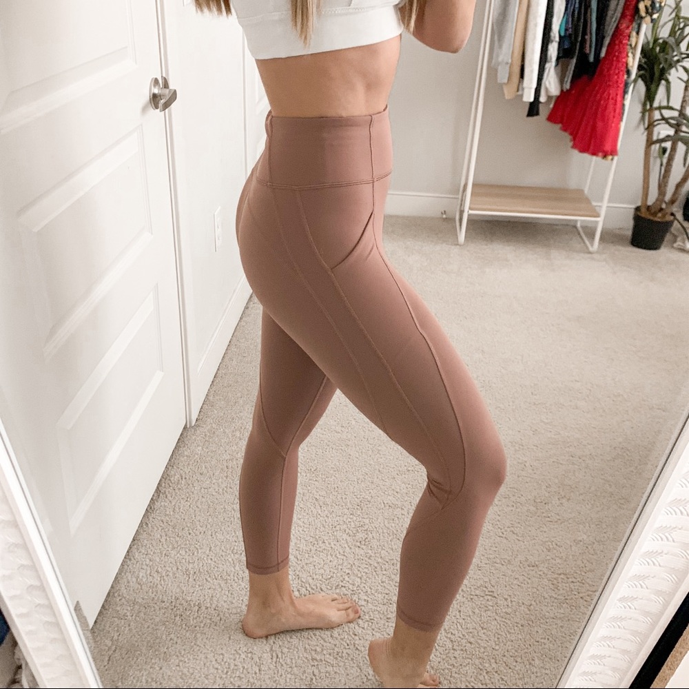 Lululemon Time to Sweat Crop 23" Legging Red Dust - Picture 2 of 5